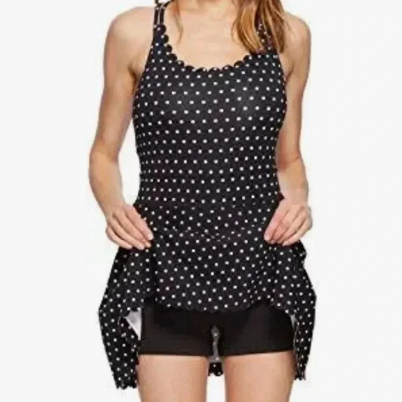 kate spade Dresses & Skirts - Kate Spade athletic dress black polkadot built-in shorts Medium NEW M